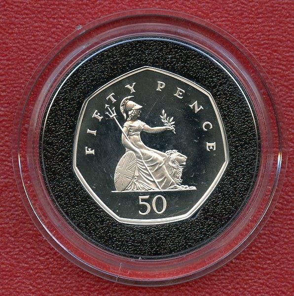 1997 UK  Silver Proof £1 One Pound Coin  England English Lions Design Obverse