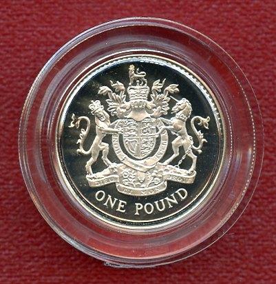 2003 UK Silver Proof  Piedfort £1 One Pound Coin Royal Arms Design Obverse