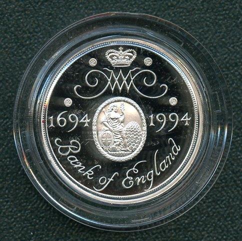 UK 1994  Tercentenary Bank of England  Silver Proof £2 Coin