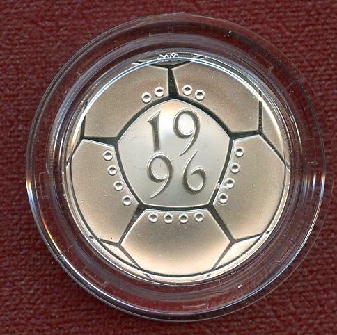 UK 1996  European Football Championship  Silver Proof £2 Coin