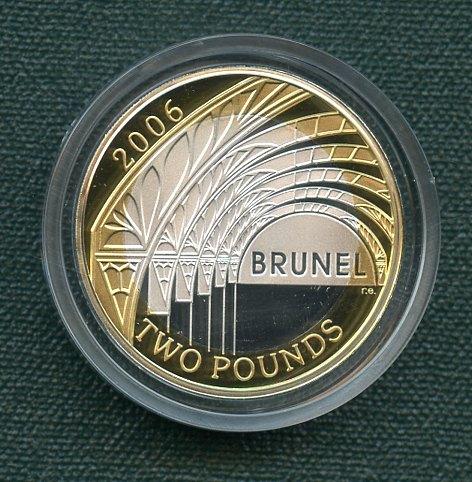 UK 2006  Brunel His Achievements Commemorative Silver Proof £2 Two Pound Coin