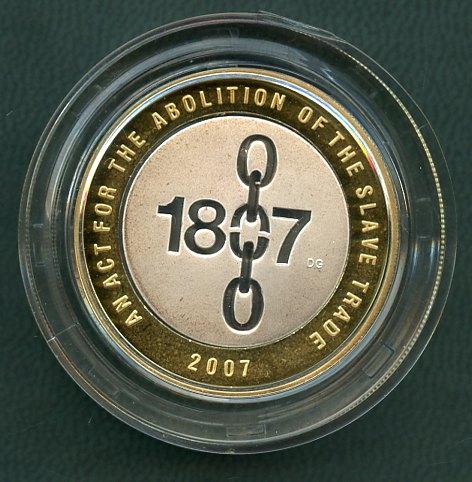 UK 2007 Abolition of the Slave Trade Silver Proof £2 Two Pound Coin