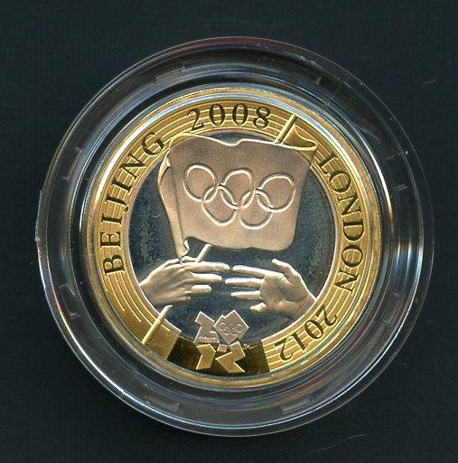 UK 2008 Olympic Games  Handover Ceremony  Silver  Commemorative Proof £2 Coin