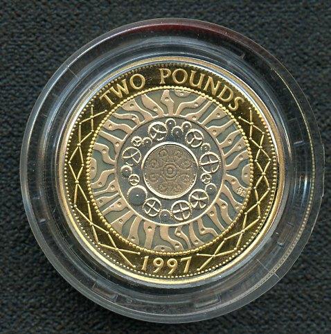 UK 1997  Shoulder of Giants Standard Issue Silver Proof Piedfort £2 Coin