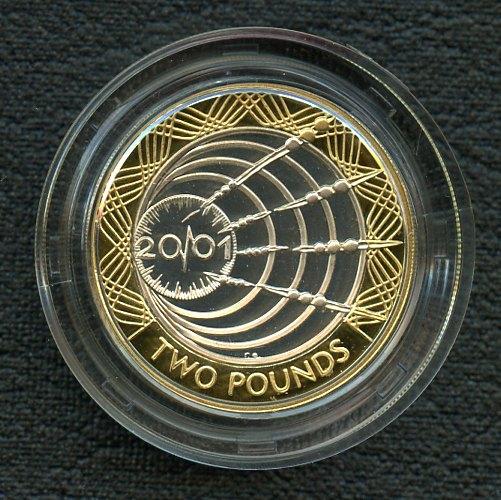 UK 2001  Marconi Wireless   Silver Proof Piedfort £2  Coin