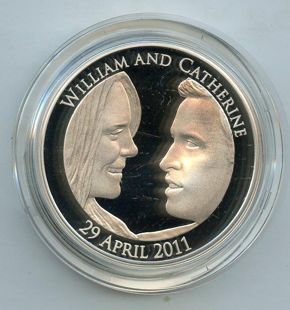 UK 2011  William & Catherine Royal wedding  Silver Proof Piedfort  £5 Five Pound Crown Coin