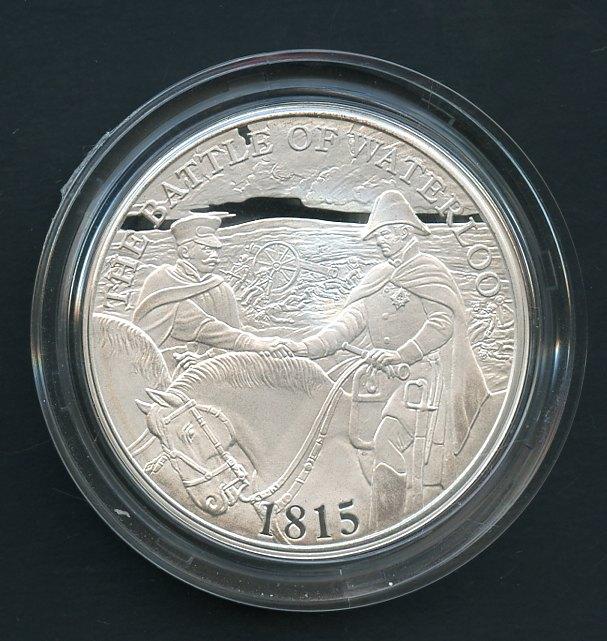 UK 2015  200th Anniversary Battle of Waterloo  Silver Proof Piedfort  £5 Five Pound Crown Coin