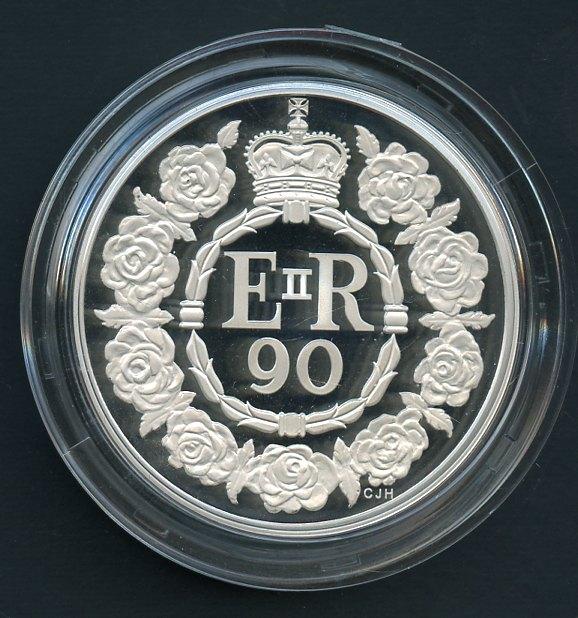 UK 2016 Queen Elizabeth II 90th Birthday  Silver Proof Piedfort  £5 Five Pound Crown Coin