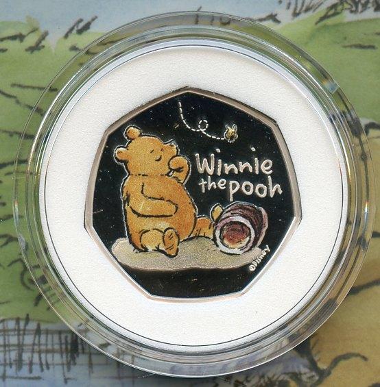 UK 2020 Winnie The Pooh Silver Proof 50p Fifty Pence  Coin