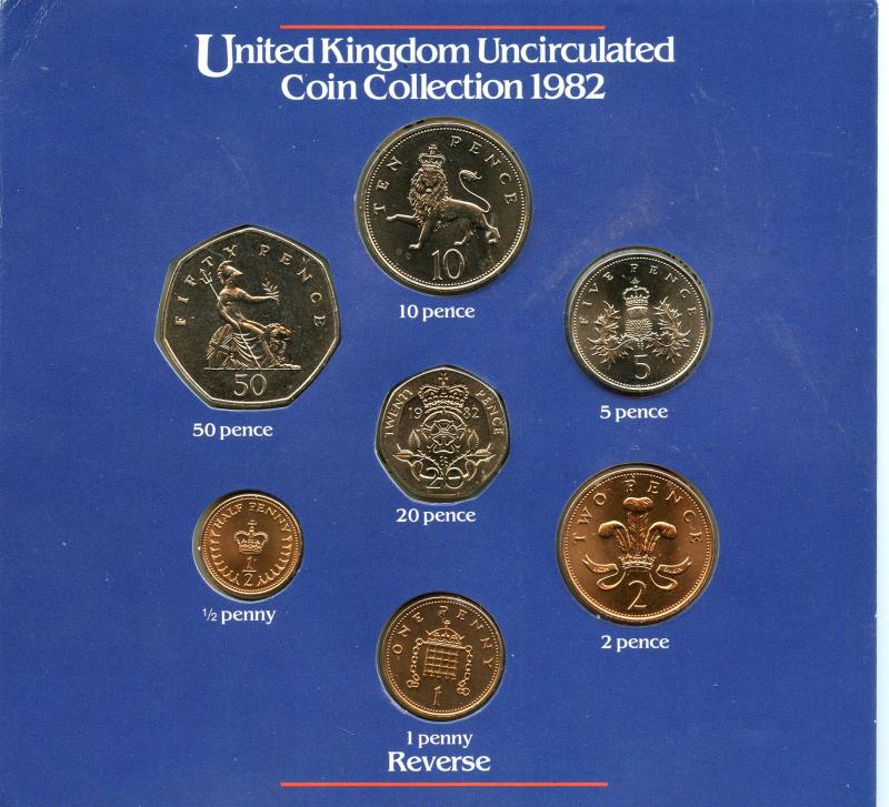 UK 1982 United Kingdom Brilliant  Uncirculated Coin set