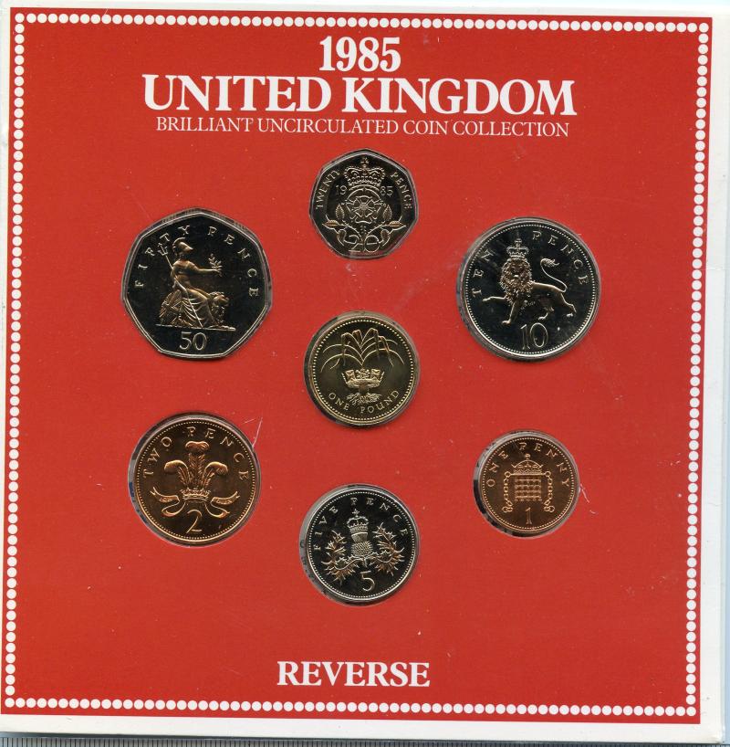 UK 1985 United Kingdom Brilliant Uncirculated Coin Set