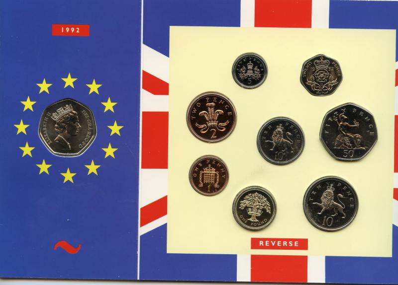 UK 1992 United Kingdom  Brilliant Uncirculated Coin Set