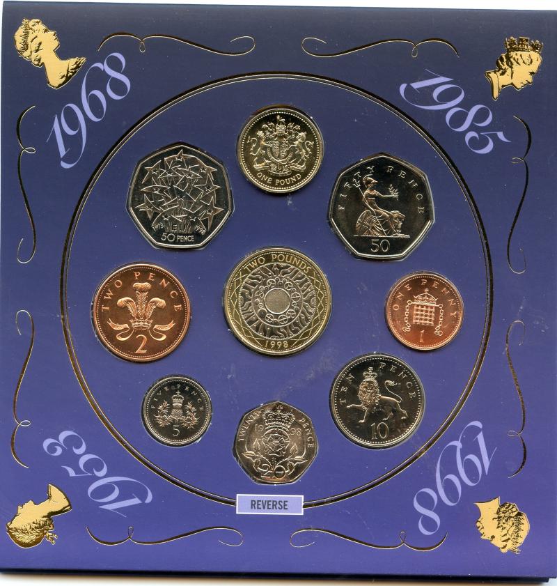 UK 1998 United Kingdom Brilliant Uncirculated Coin Set