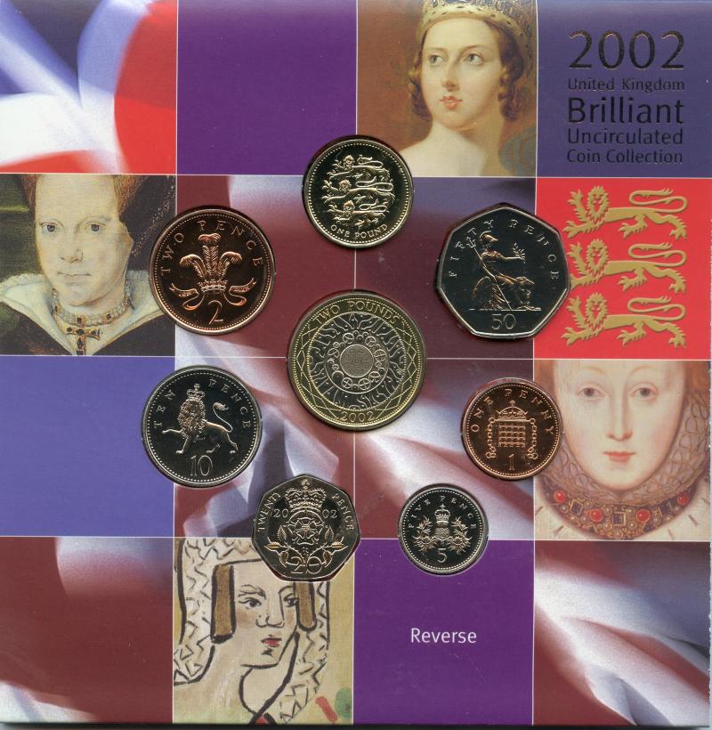 UK 2002 United Kingdom Brilliant Uncirculated Coin Set