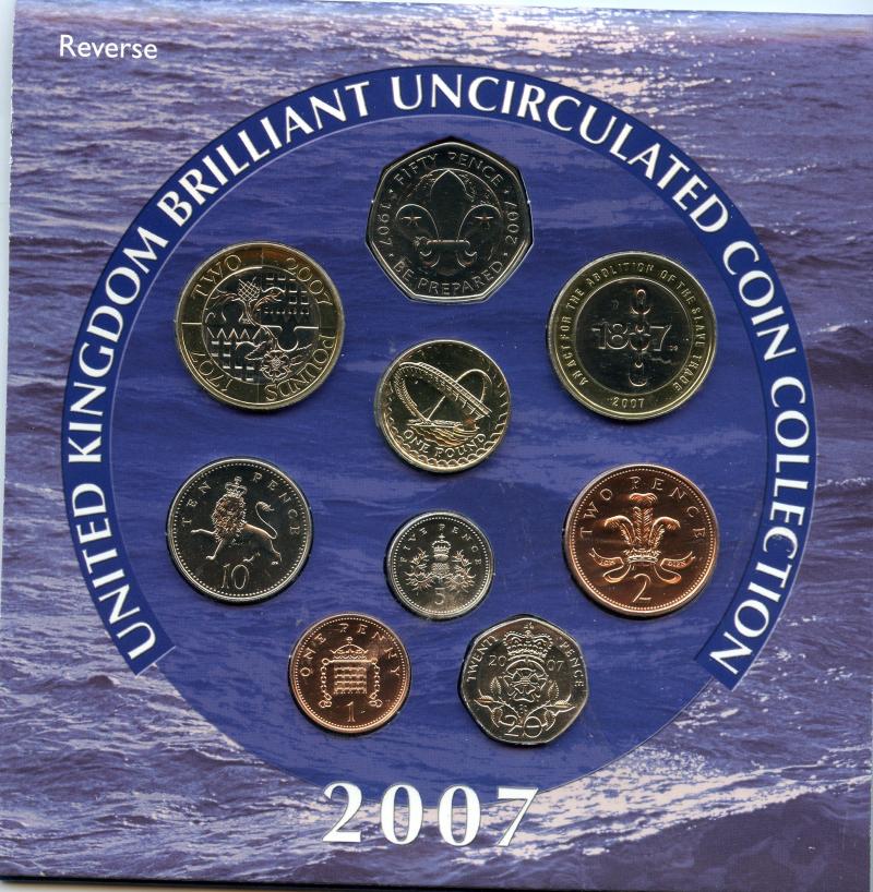 UK 2007 United Kingdom  Brilliant Uncirculated Coin Set