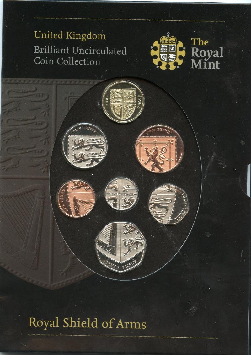 UK 2008 United Kingdom  Brilliant Uncirculated Coin Set Royal Shield of Arms