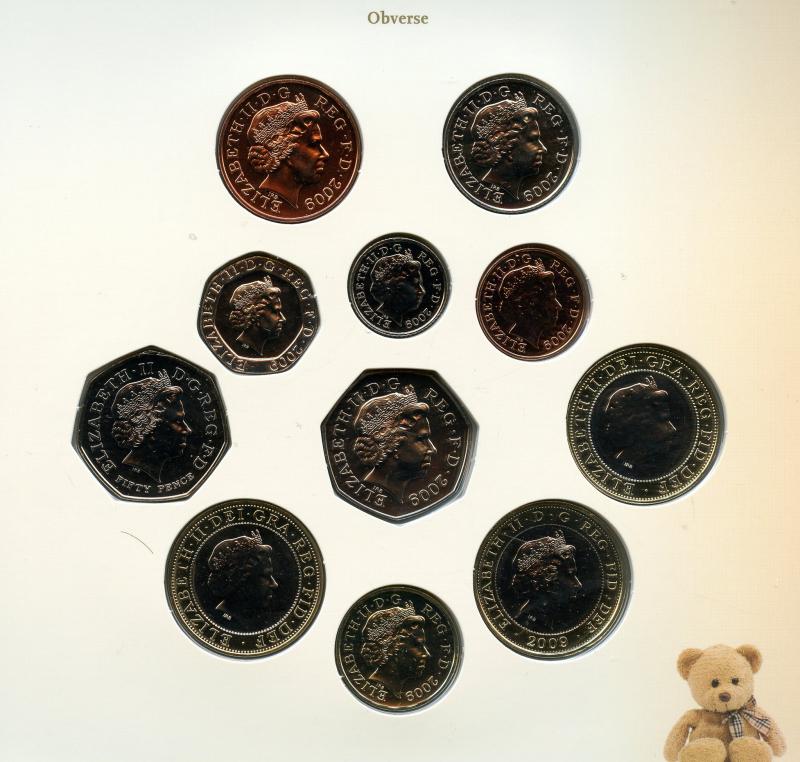 UK 2009 Royal Mint Baby Brilliant Uncirculated Coin Set with  Kew Gardens 50p