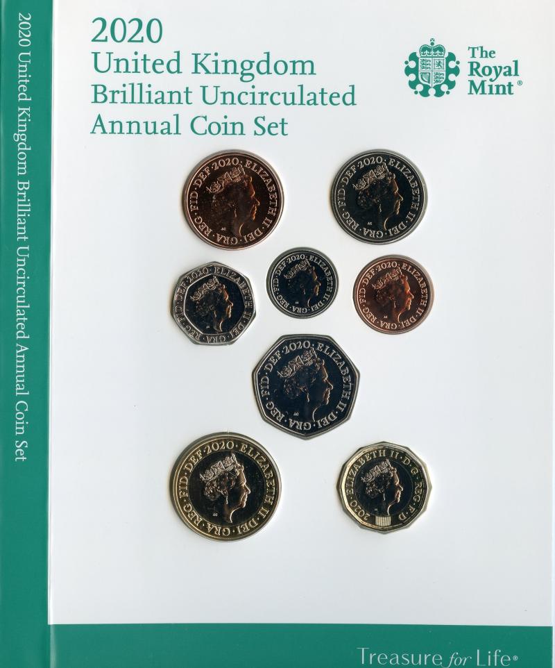 UK 2020 United Kingdom  Brilliant Uncirculated Annual  Coin Set