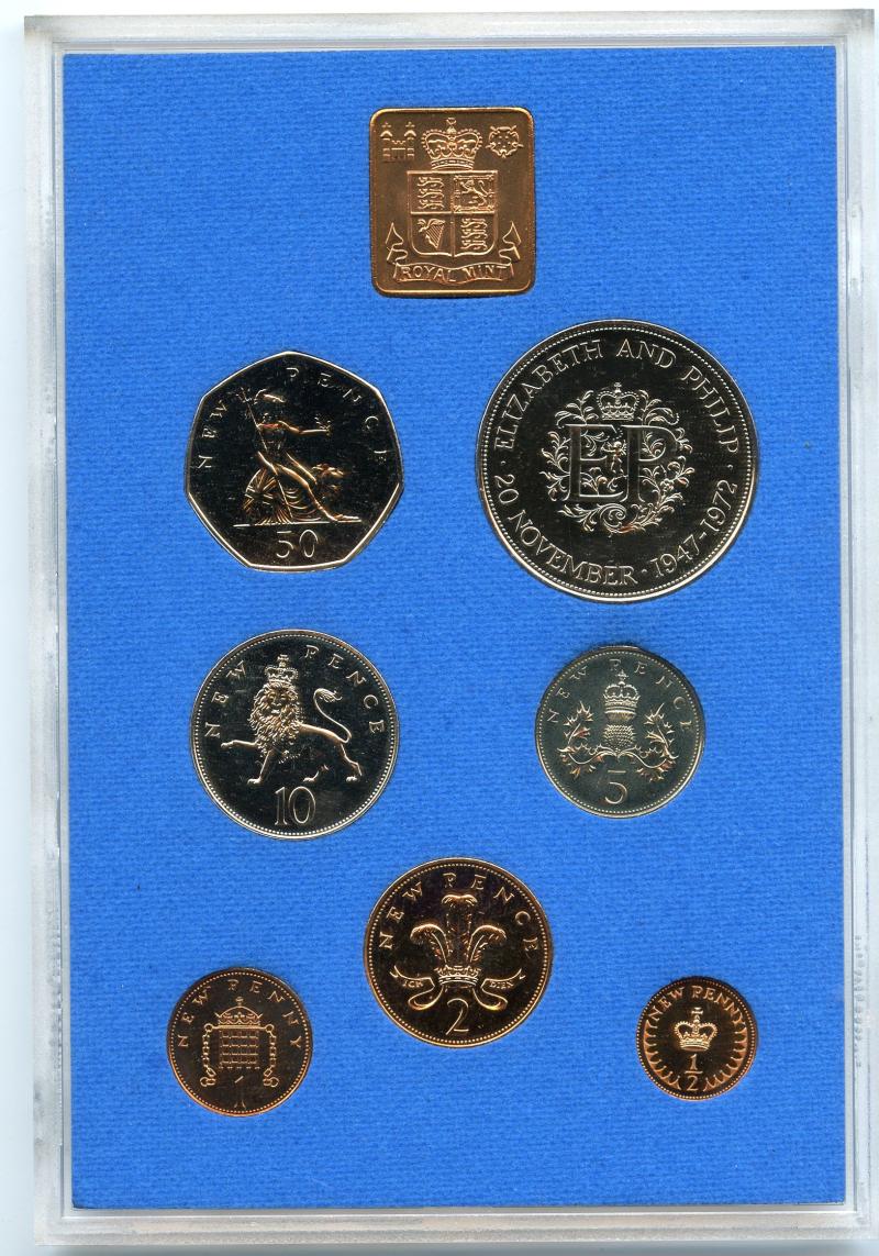 UK 1972 Royal Mint Proof  Coin Set