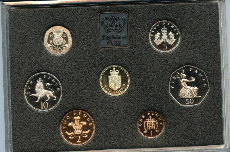 UK 1988 Royal Mint Proof Set Coins