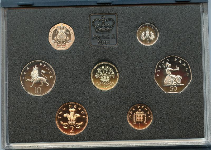 UK 1991 Royal Mint Proof Set Coins