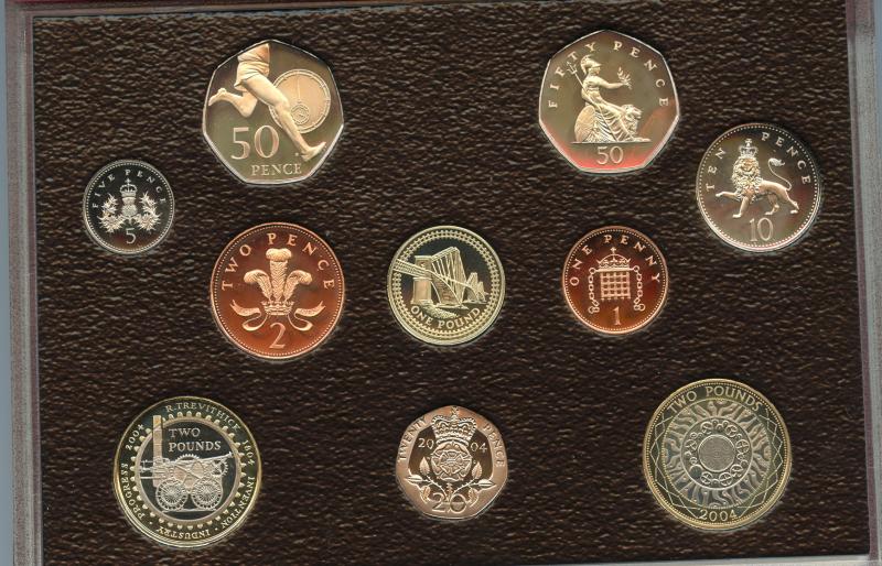 UK 2004  Royal Mint Proof Set Coins