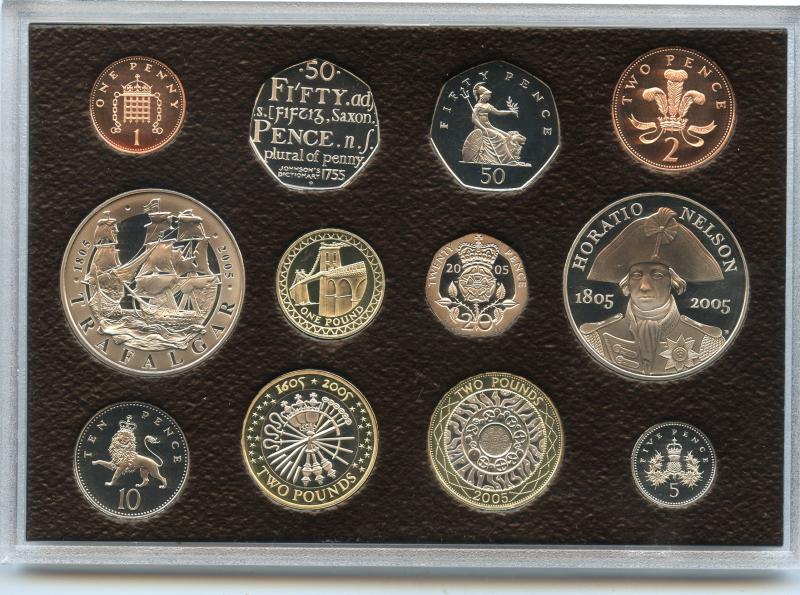 UK 2005 Royal Mint  Proof Set Coins