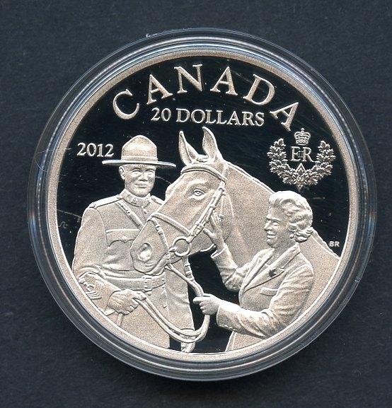 Canada 2012  Diamond Jubilee  Royal Visit  Silver Proof  $20  Twenty Dollars 1oz Coin