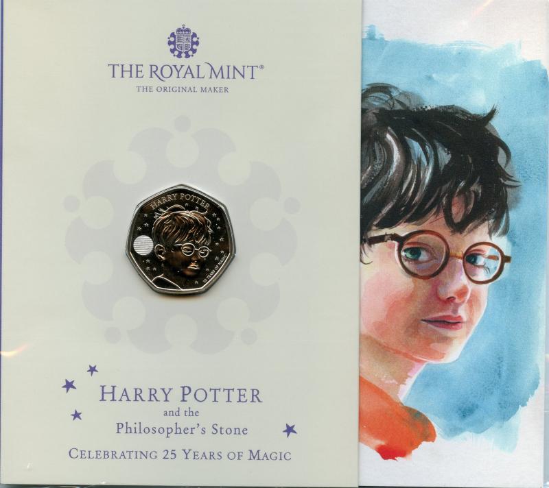 UK Royal Mint 2022  Harry Potter Brilliant Uncirculated 50 Pence Coin