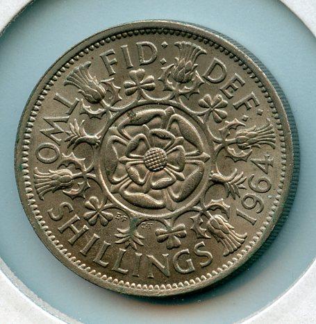 UK Elizabeth II Florin Coin  Dated 1964