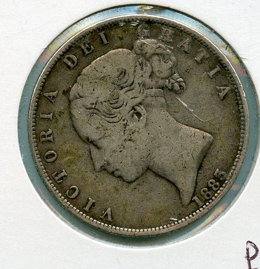 UK Queen Victoria   Half Crown Coin Coin Dated 1883