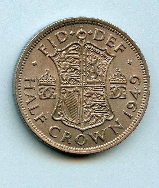 UK George VI  Half Crown Coin Coin Dated 1949