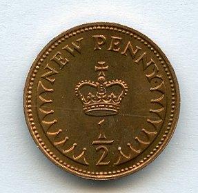 UK Decimal  Proof Half Penny Coin Dated 1979