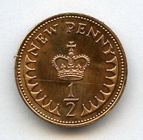 UK Decimal  Proof Half Penny Coin Dated 1981