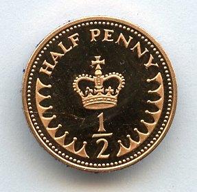 UK Decimal  Proof Half Penny Coin Dated 1982