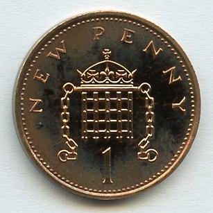 UK Decimal Proof Penny Coin Dated 1971