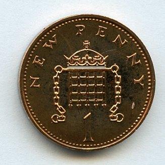 UK Decimal Proof Penny Coin Dated 1974