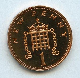 UK Decimal Proof Penny Coin Dated 1981