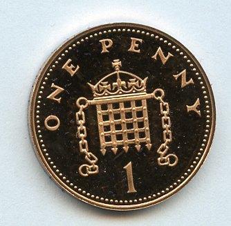 UK Decimal Proof Penny Coin Dated 1982