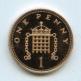 UK Decimal Proof Penny Coin Dated 1984