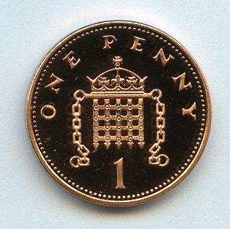 UK Decimal Proof Penny Coin Dated 1993