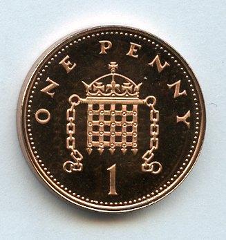 UK Decimal Proof Penny Coin Dated 1996