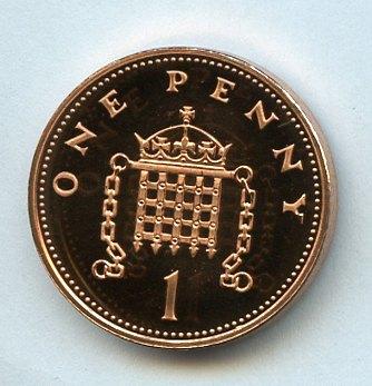 UK Decimal Proof Penny Coin Dated 1997