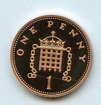 UK Decimal Proof Penny Coin Dated 1998