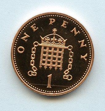 UK Decimal Proof Penny Coin Dated 2000