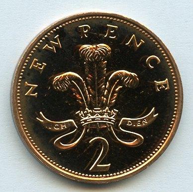 UK Decimal  Proof Two Pence Coin Dated 1971