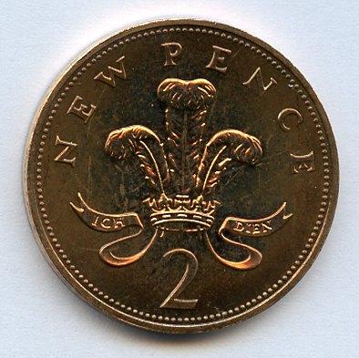 UK Decimal  Proof Two Pence Coin Dated 1972