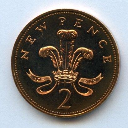 UK Decimal  Proof Two Pence Coin Dated  1975