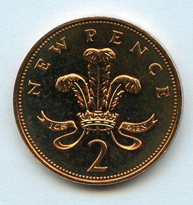 UK Decimal  Proof Two Pence Coin Dated 1976