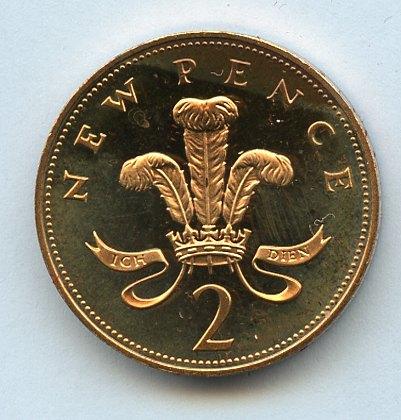 UK Decimal  Proof Two Pence Coin Dated 1981